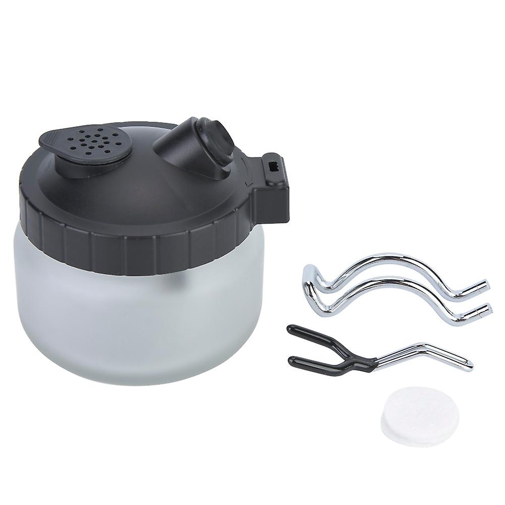 Airbrush Cleaning Pot Glass Steel and Plastic Made Paint Cleaning Jar(Matte Pot)