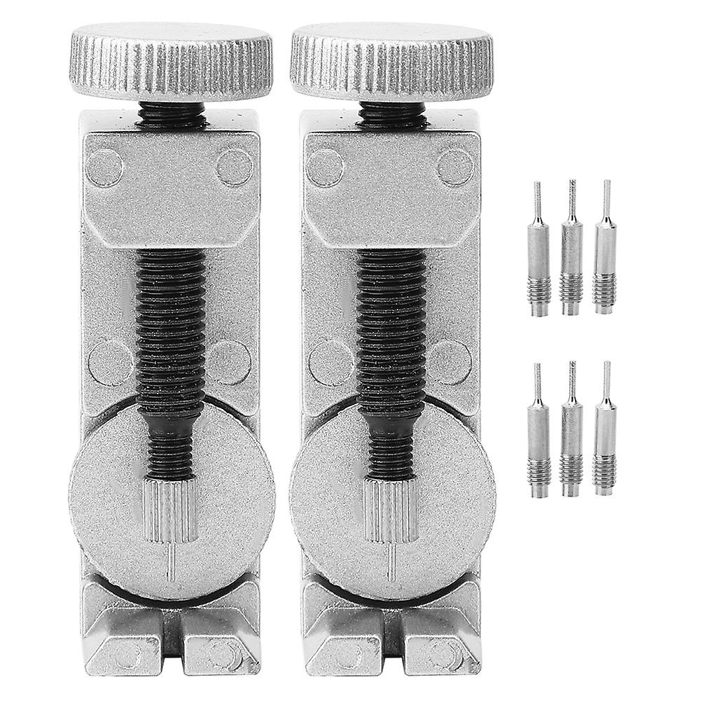 2 Pcs Watch Band Removal Tool Set, Height Adjustable, Professional, Silver