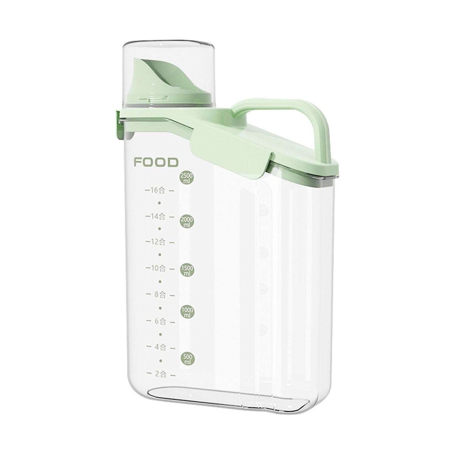 2000ml/2800ml Cereal Storage Box Transparent Large Diameter Sealed Handle Design Oatmeal Dispenser F