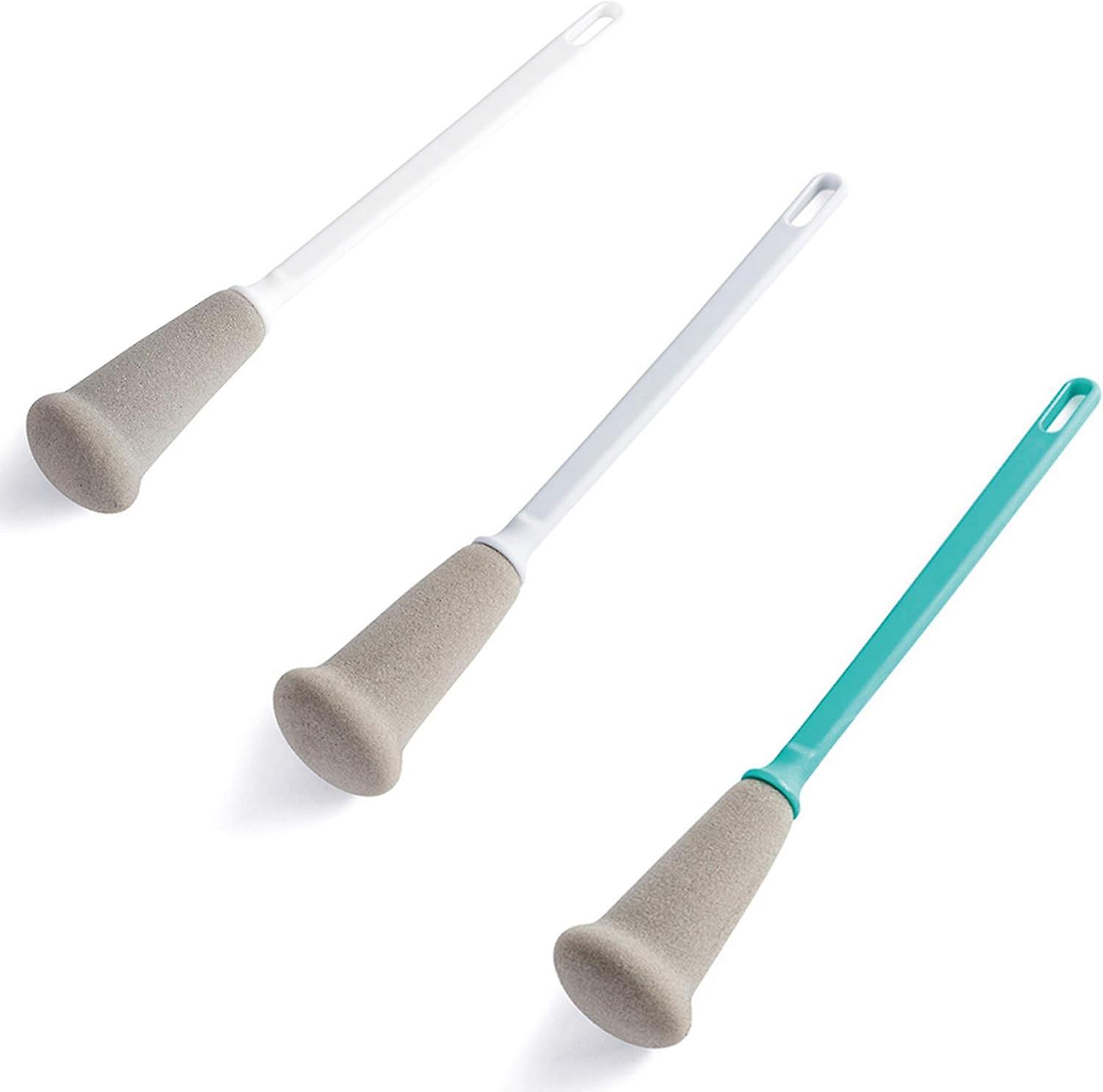 Cup Brush Sponge, 3-Piece Long-Handled Sponge Bottle Brush Set