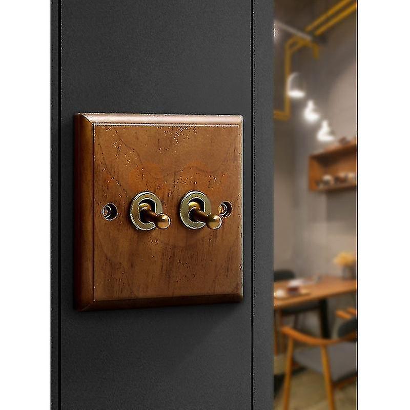 Ορείχαλκος Toggle Panel Light Switch Retro Europe Wall Plate Accessories-yuyu