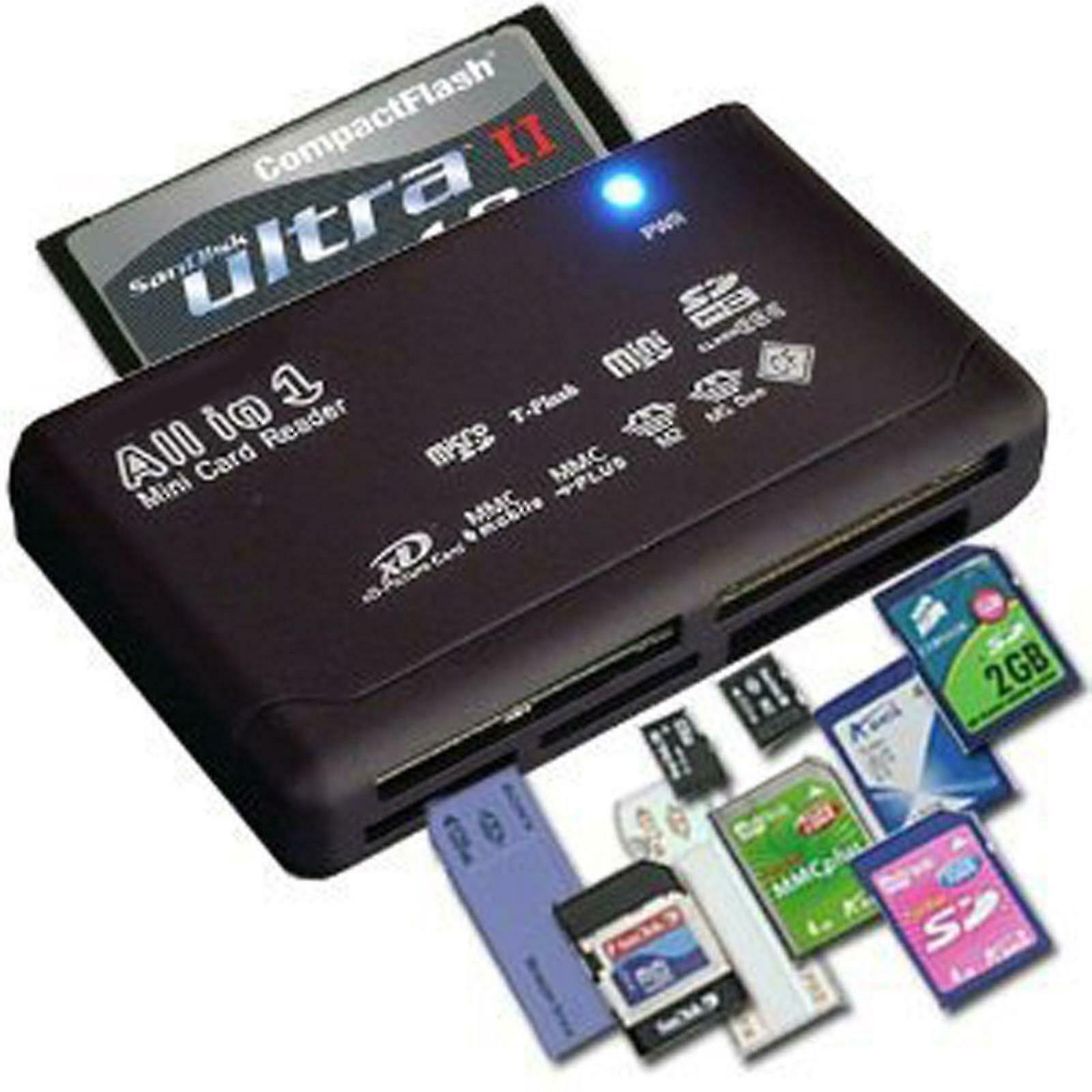 Lettore di schede di memoria All In One 1 USB esterno SD SDHC Mini Micro M2 MMC XD CF MS
