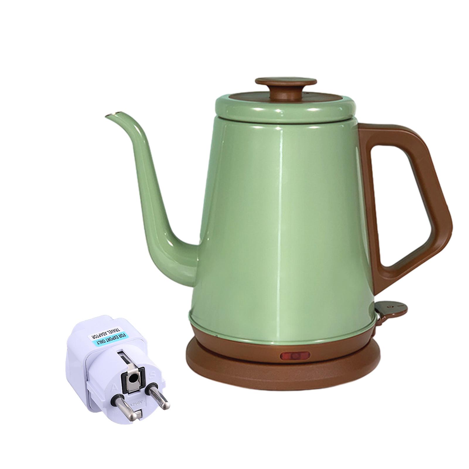 Long Spout Kettle with Germans Plug Adaptor Durable Pour-Over Coffee Kettle for Home Use