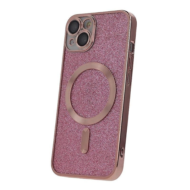 iPhone 15 Pro - Συμβατή με MagSafe Chrome Soft Case Ροζ