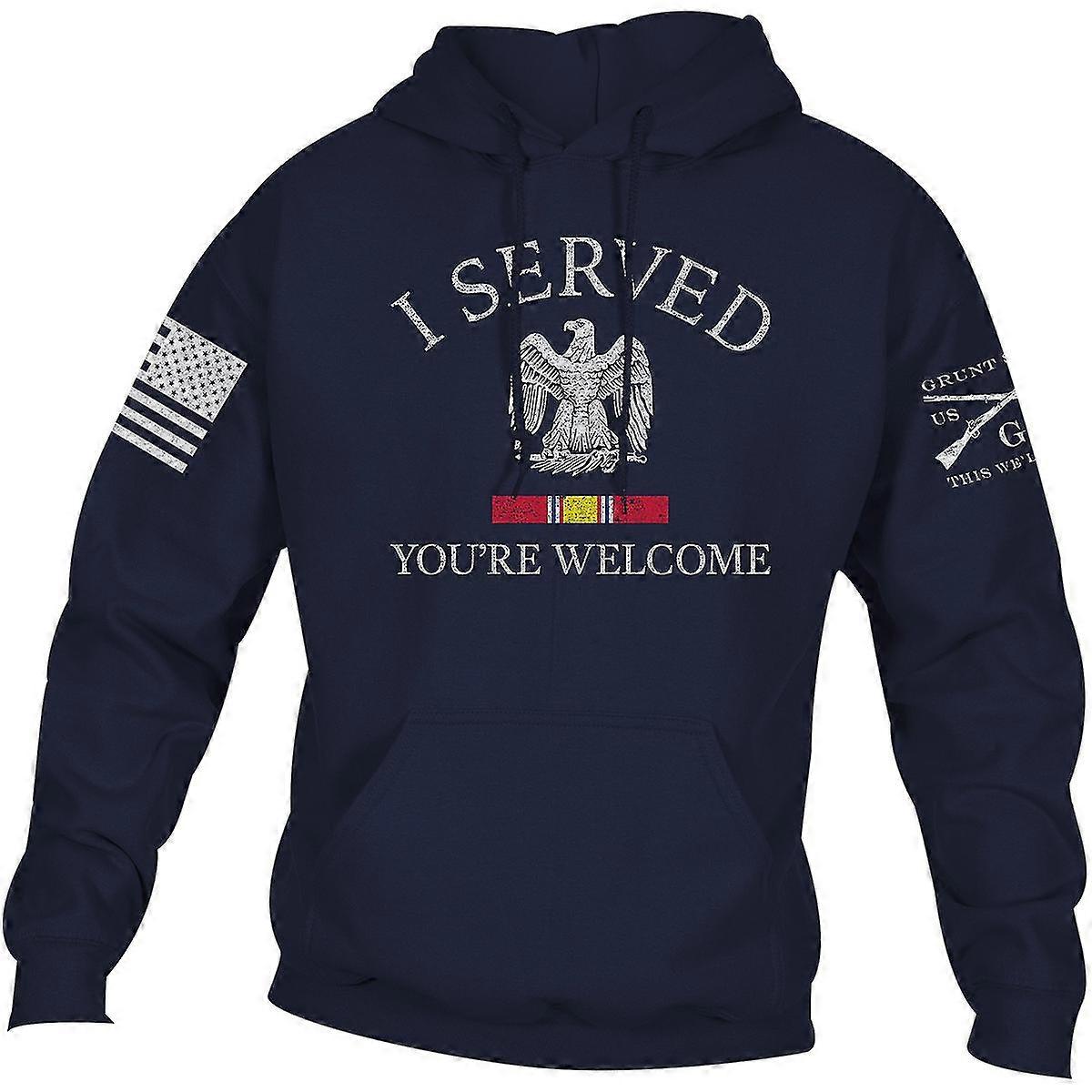 Grunt Style I Served Pullover Hoodie - Navy