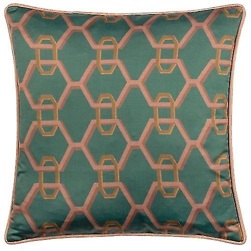 Paoletti Carnaby Satin Chain Geometric Cushion Cover
