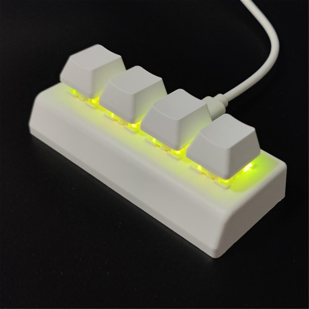 4 Keys Programmable Keypad Red Switch Ctrl C V Enter Mini Mechanical Keyboard Support NKRO for Gami