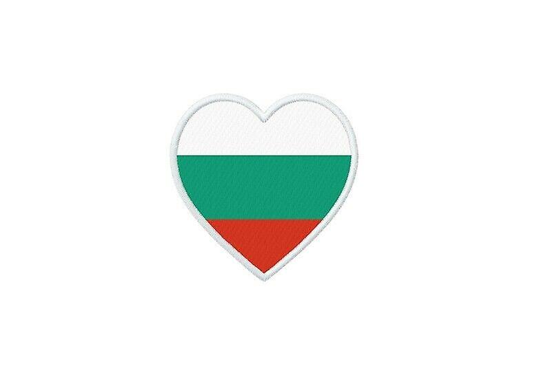 Patch badge ecusson prints thermocollant heart flag BG bulgaria