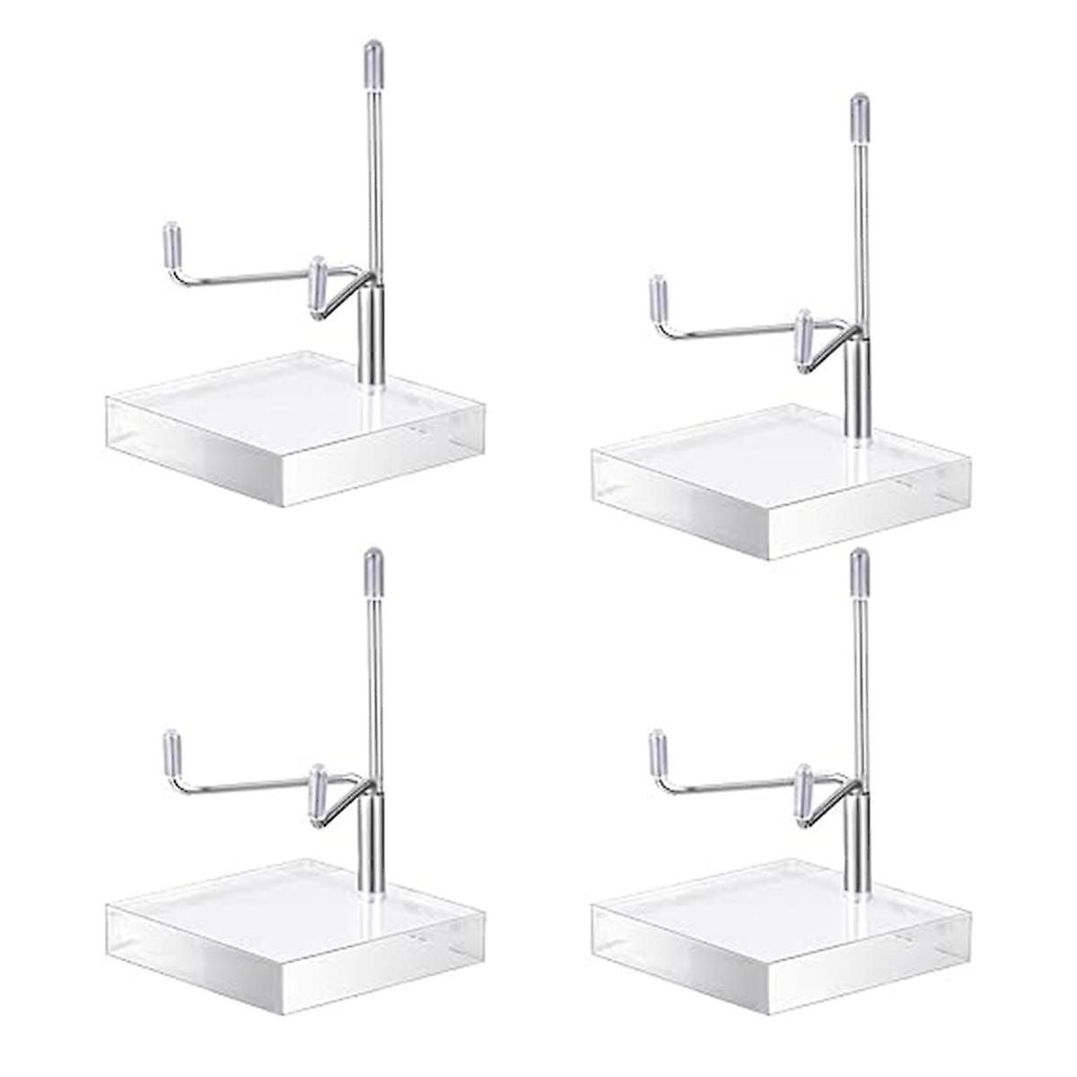 4 Pcs Adjustable Metal Arm Stand With Base Rock Display Holder Acrylic Easel Sier