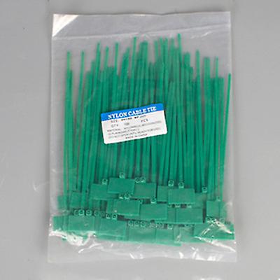 100pcs Nylon Tie Tags Self-Locking Network Cable Zip Finishing Tape Wire Loop Straps Labels 3*100mm 4*150mm 4*200mm