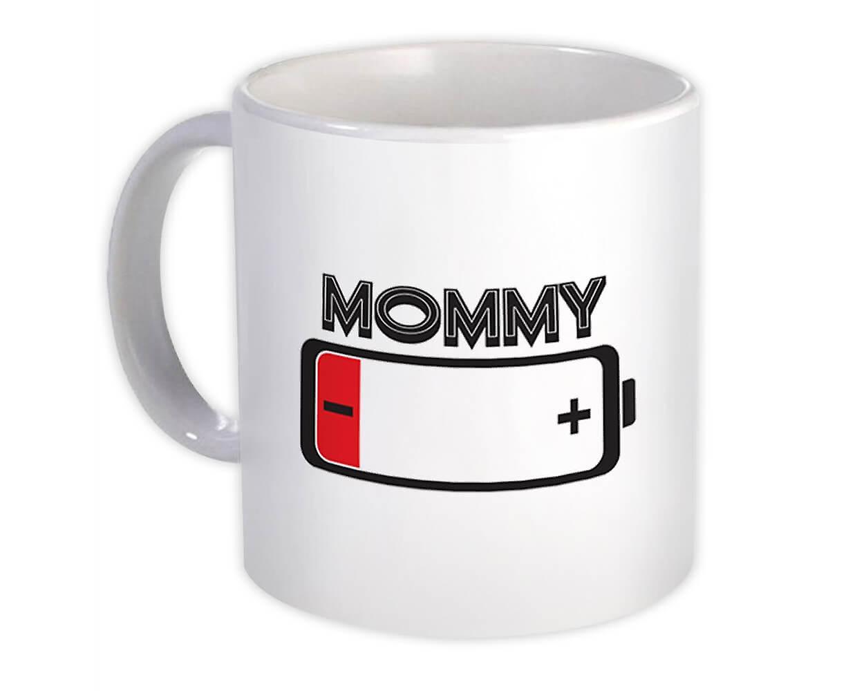 Presentmugg: Mamma låg batteri trött