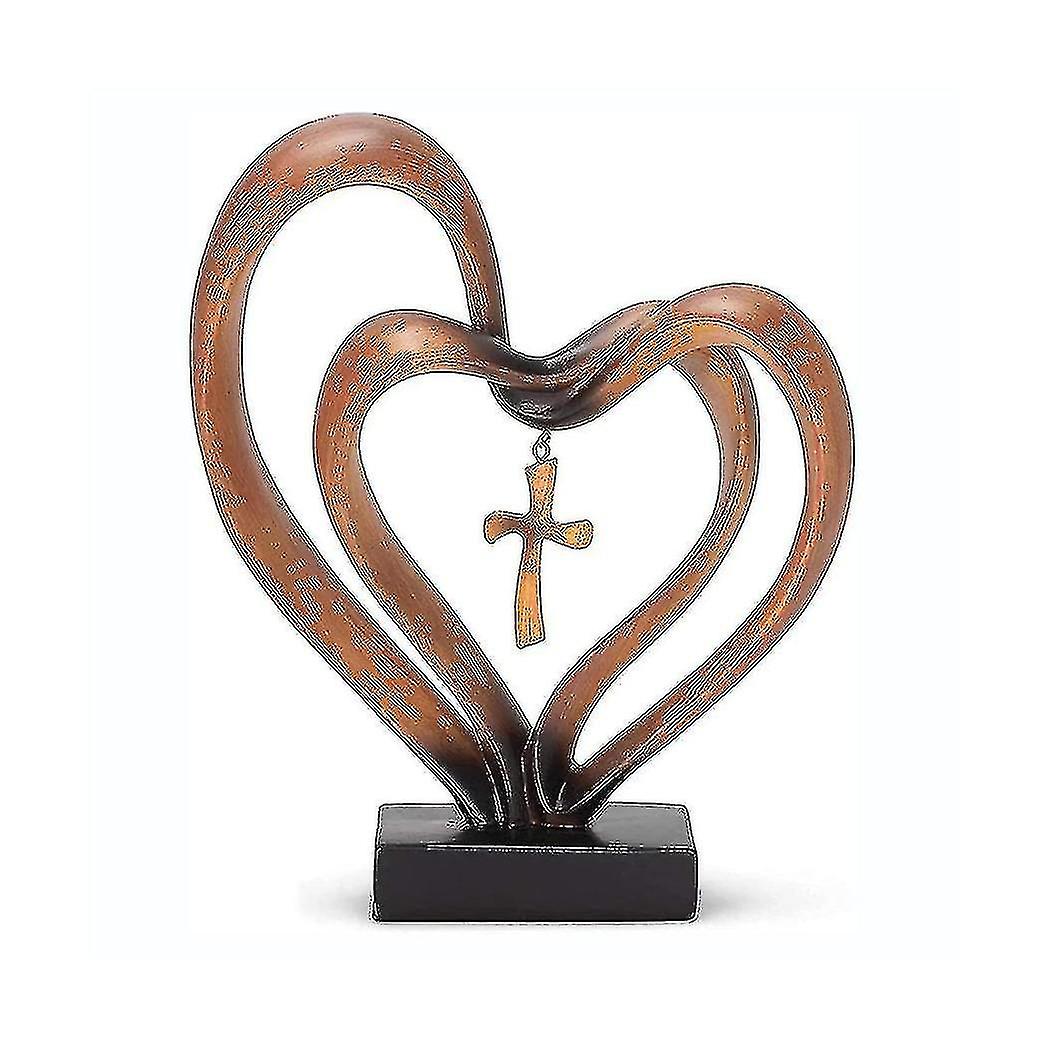 Décor entrelacé de Pâques, avec 2, décorations pour table Christian debout