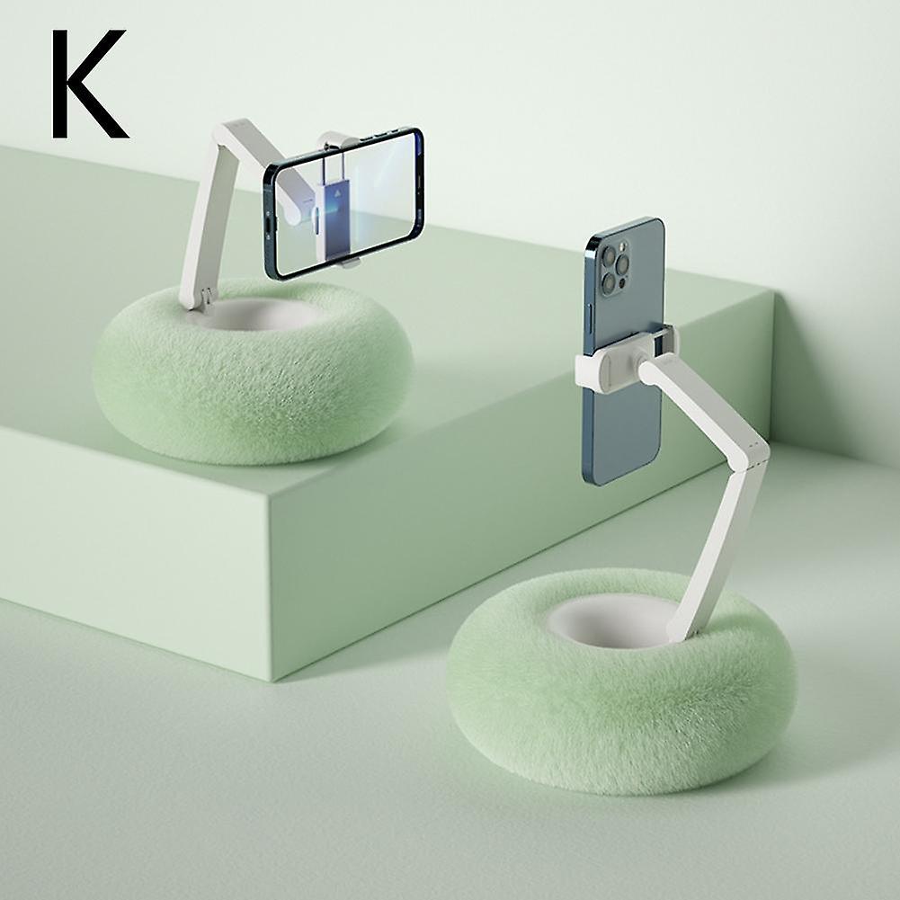 Multi-Axis Pillow Phone Holder Plush Tablet Stand Foldable Adjustable Clip for Bed Couch