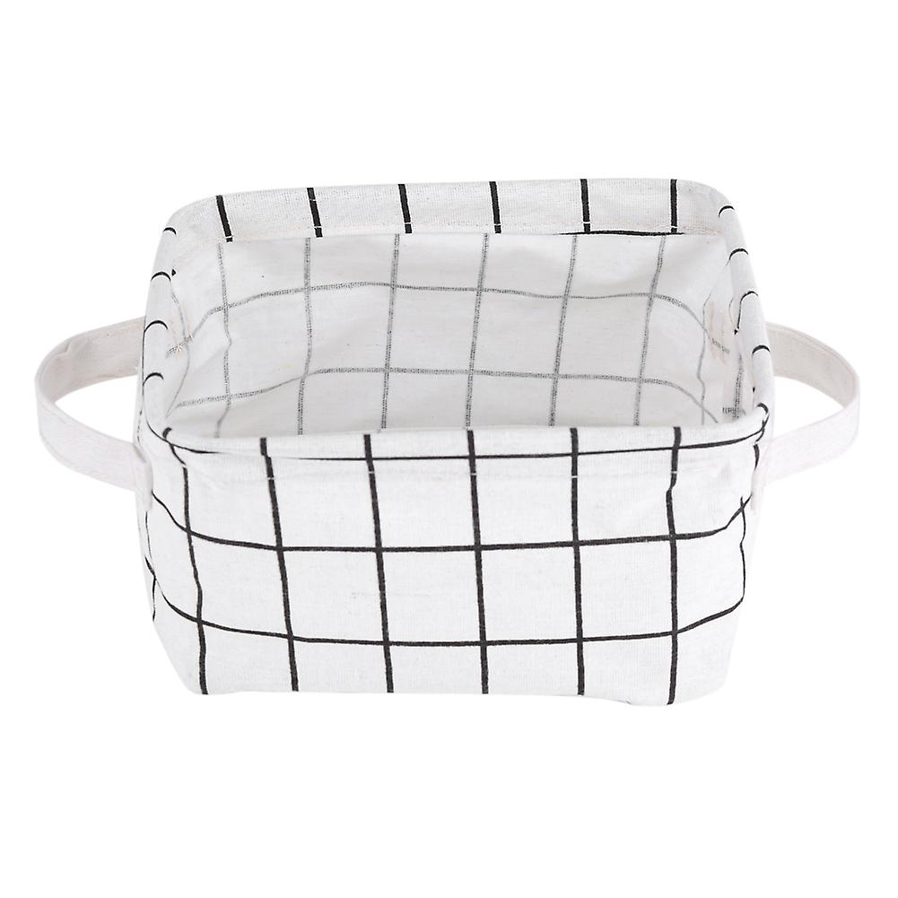 Foldable Convenient Storage laundry Box Basket Keep Table Tidy Decor White Lattice