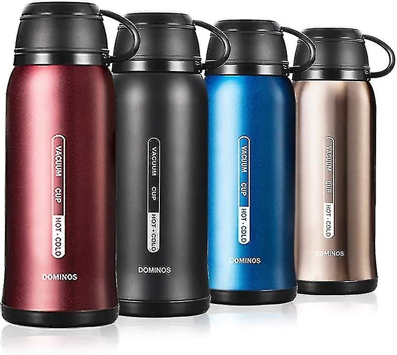 Double Walled Vacuum Insulated Bottle With Cup-650ml Red