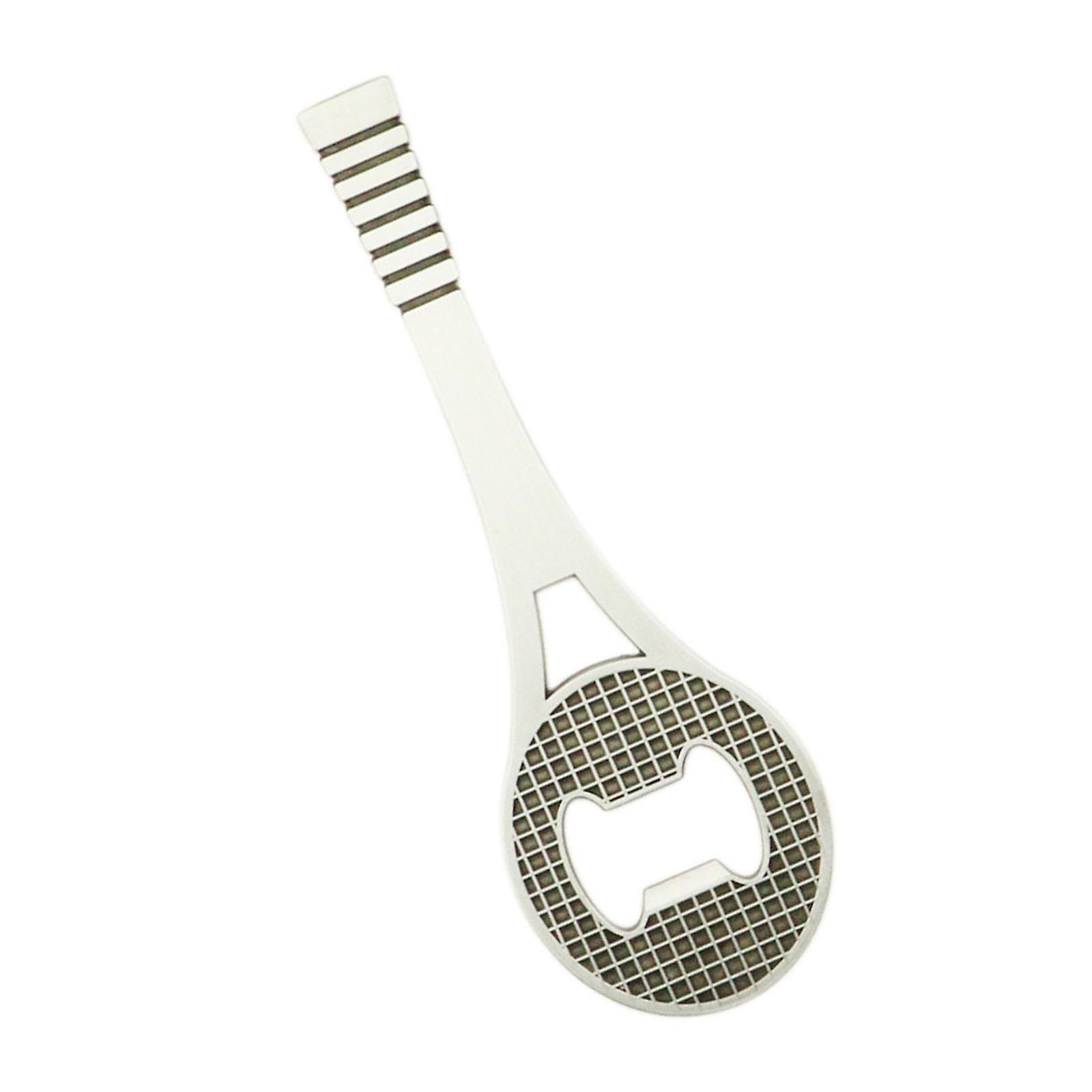 Racket Shape Bottle Opener Bar Gadget Beer Bottle Opener for Hotel Bar Party Silver