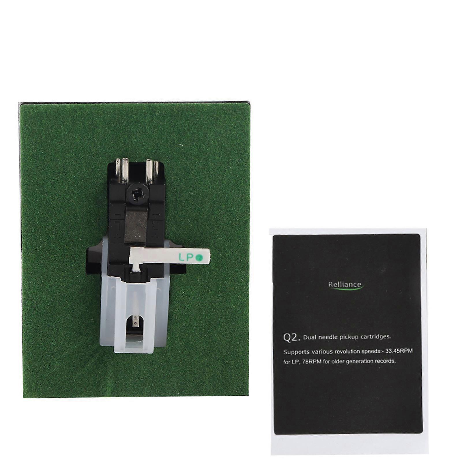 Ruby and Sapphire Dual Needle Stereo Stylus Turntable Cartridge Accessory