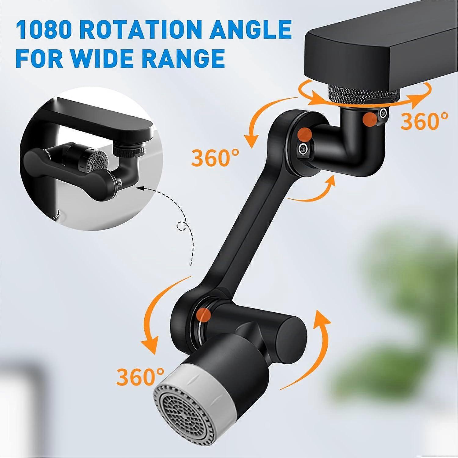Tap extension, 1080 rotating tap aerator, 2-radius mixing nozzle, universal aerators for kitchen/bathroom taps