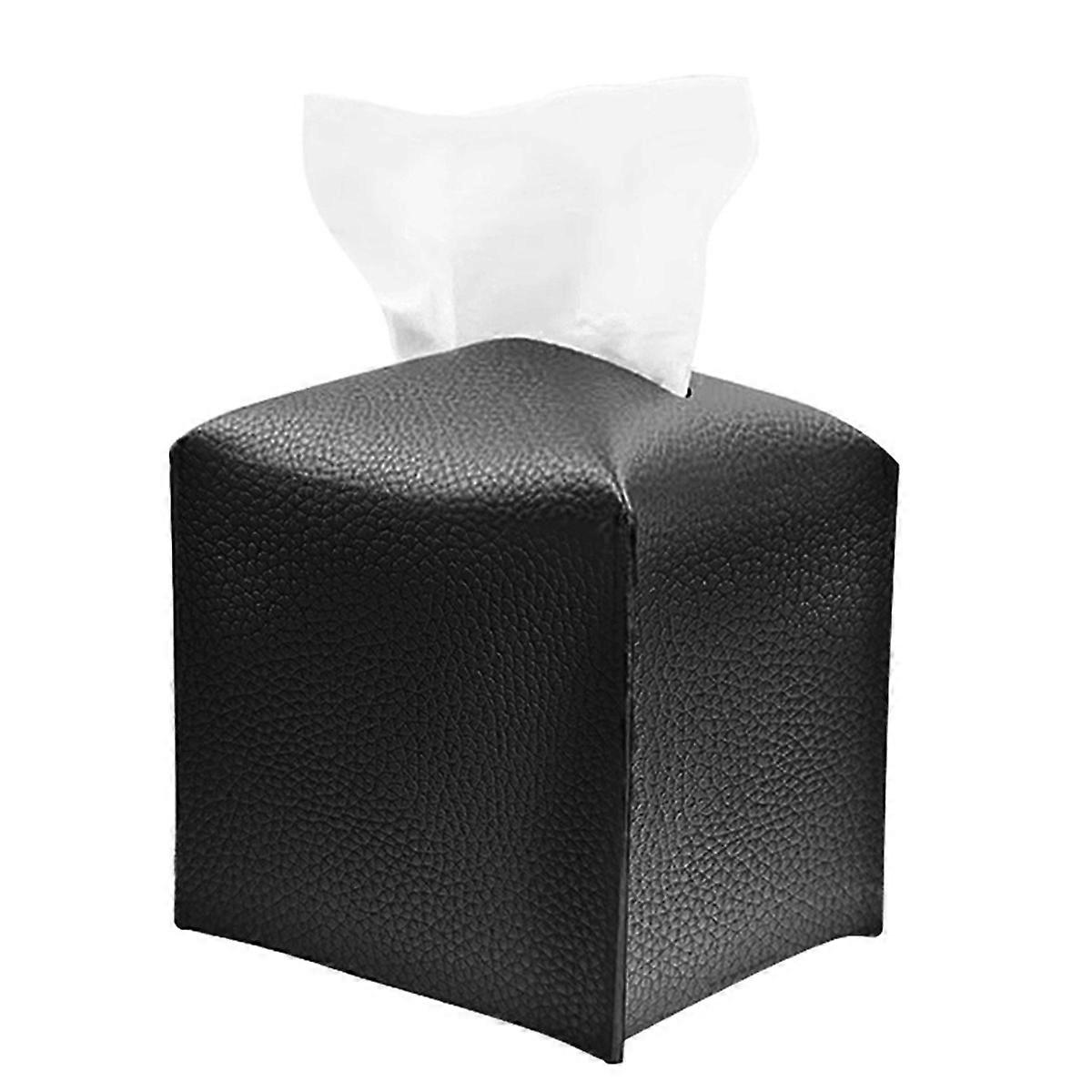 Taschentuchbox-Abdeckung Quadratisches Leder - Taschentuchbox Badezimmerdekor Würfel Taschentuchhalter
