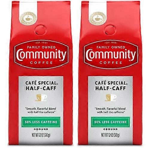 Community Coffee Ground Coffee Cafe Special Half Calf 2 Pack