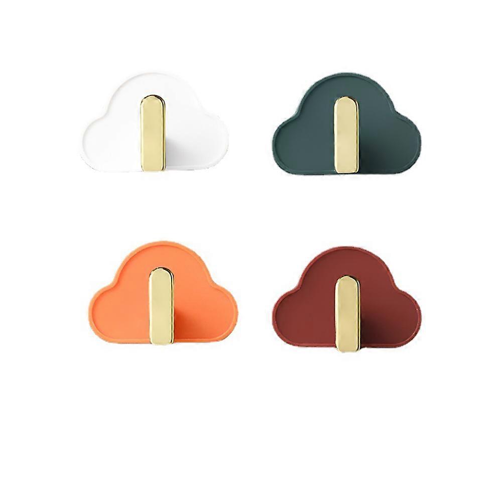 Set of 4 cute cloud shape self-adhesive hooks