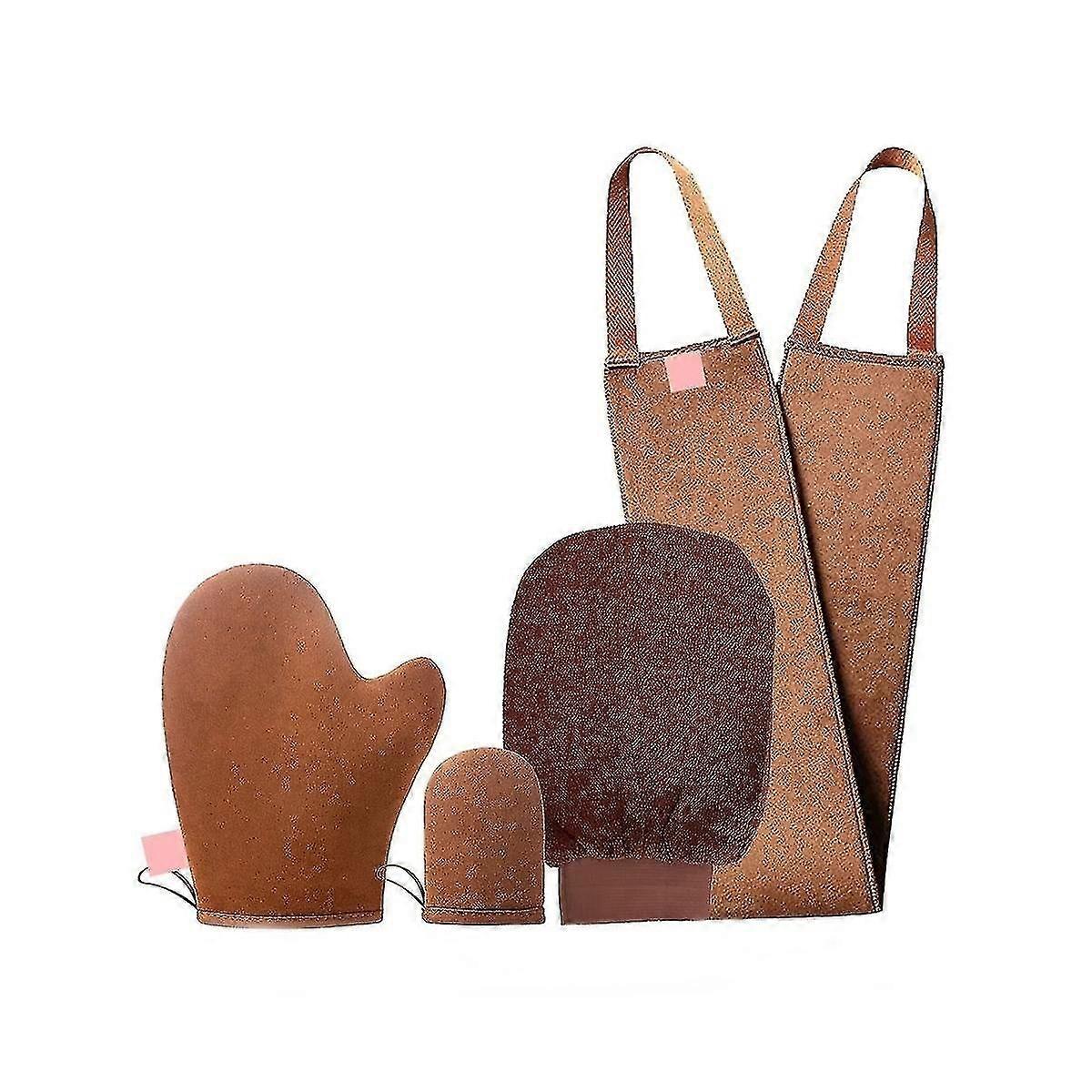 Tanning Oiler Gloves Set Sunless Tanning Applicator Body Flocking Gloves Oiling Tool Self Tanning G