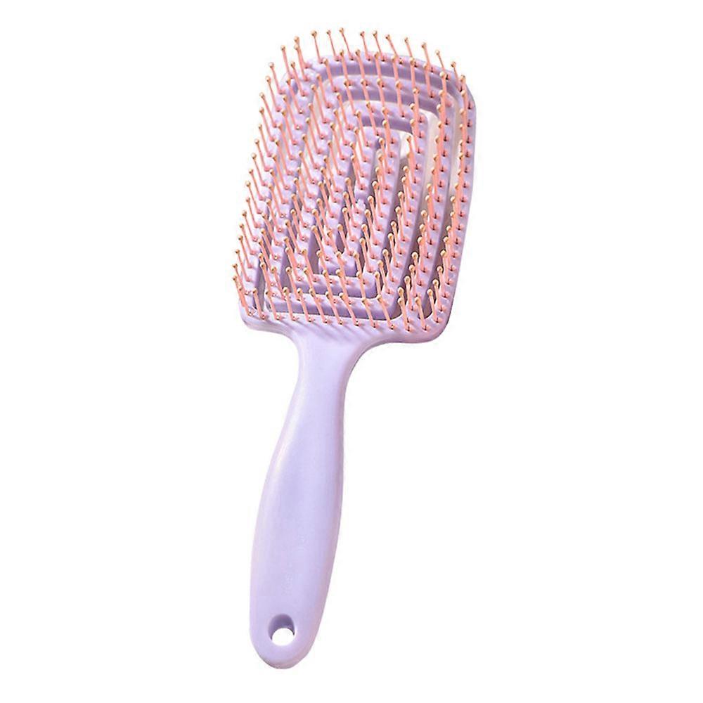 Macaron big curved comb scalp massage comb, not easy to tie knots.Made of ABS, TPR, nylon