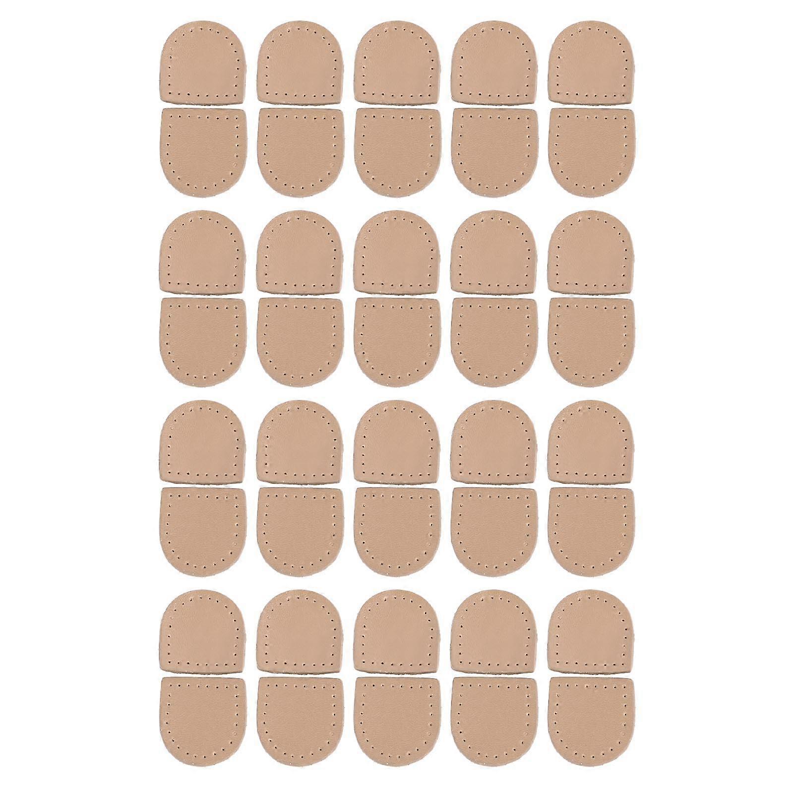 40PCS πώμα φερμουάρ DIY χειροποίητο γνήσιο δέρμα πολλαπλών χρήσεων μοντέρνο φερμουάρ τελειώνει τα κορυφαία πώματα μπεζ