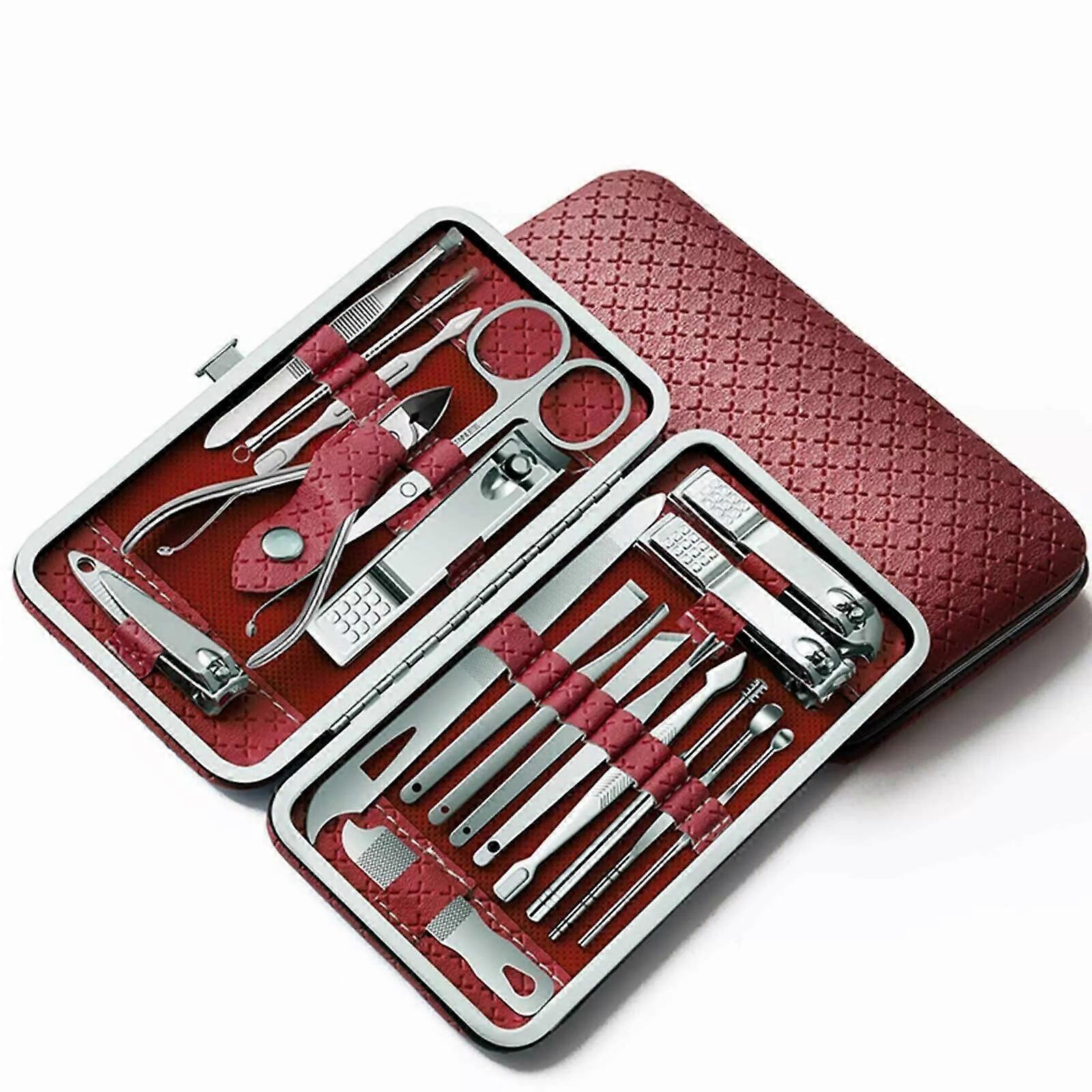 19PCS Maniküre Pediküre Set Finger Zehe Nagelknipser Schere Pflegeset, nagelneu
