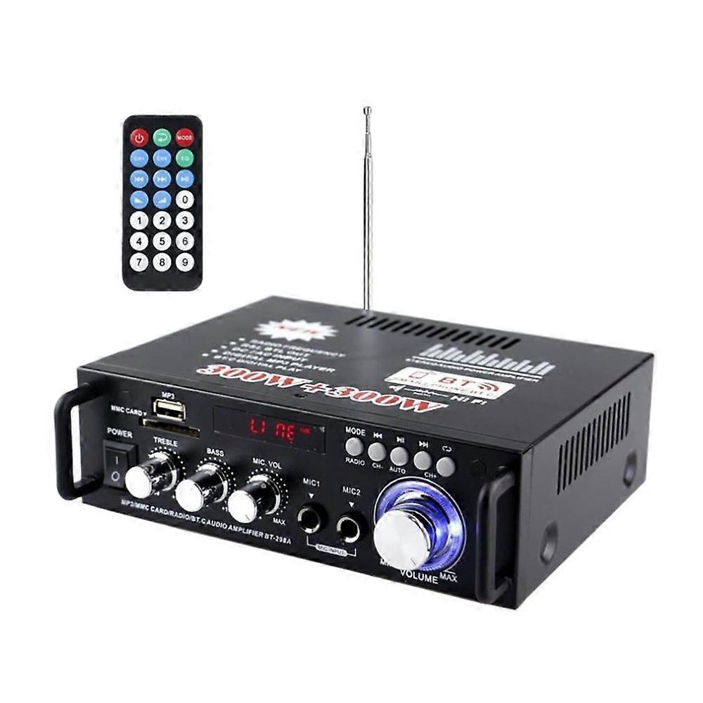 مكبر صوت ستيريو بلوتوث 600 واط - لموسيقى Hifi للسيارة والمنزل مع SD و USB و FM - 12 فولت / 220 فولت.