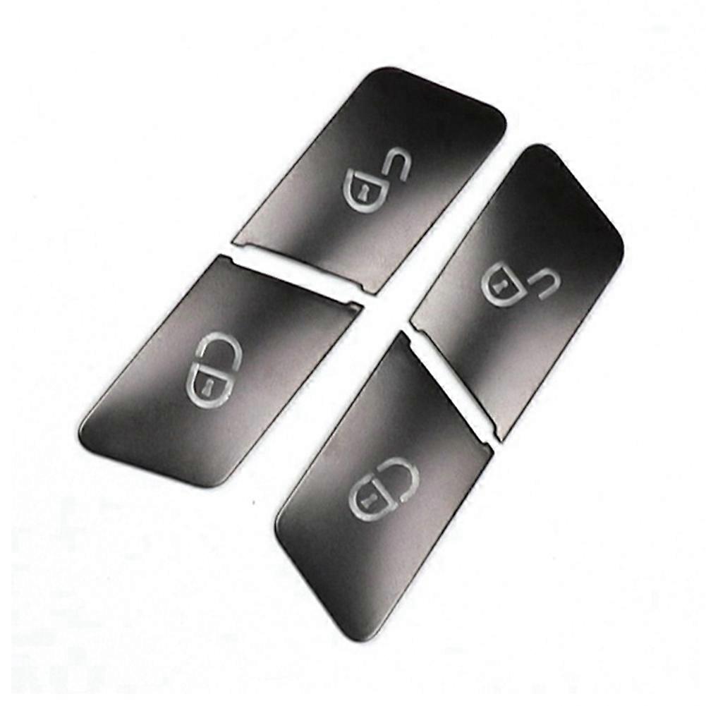 4Pcs Car Door Memory Lock Switch Button Stickers Cover Trim for Mercedes C E Class GL ML W204 Acces
