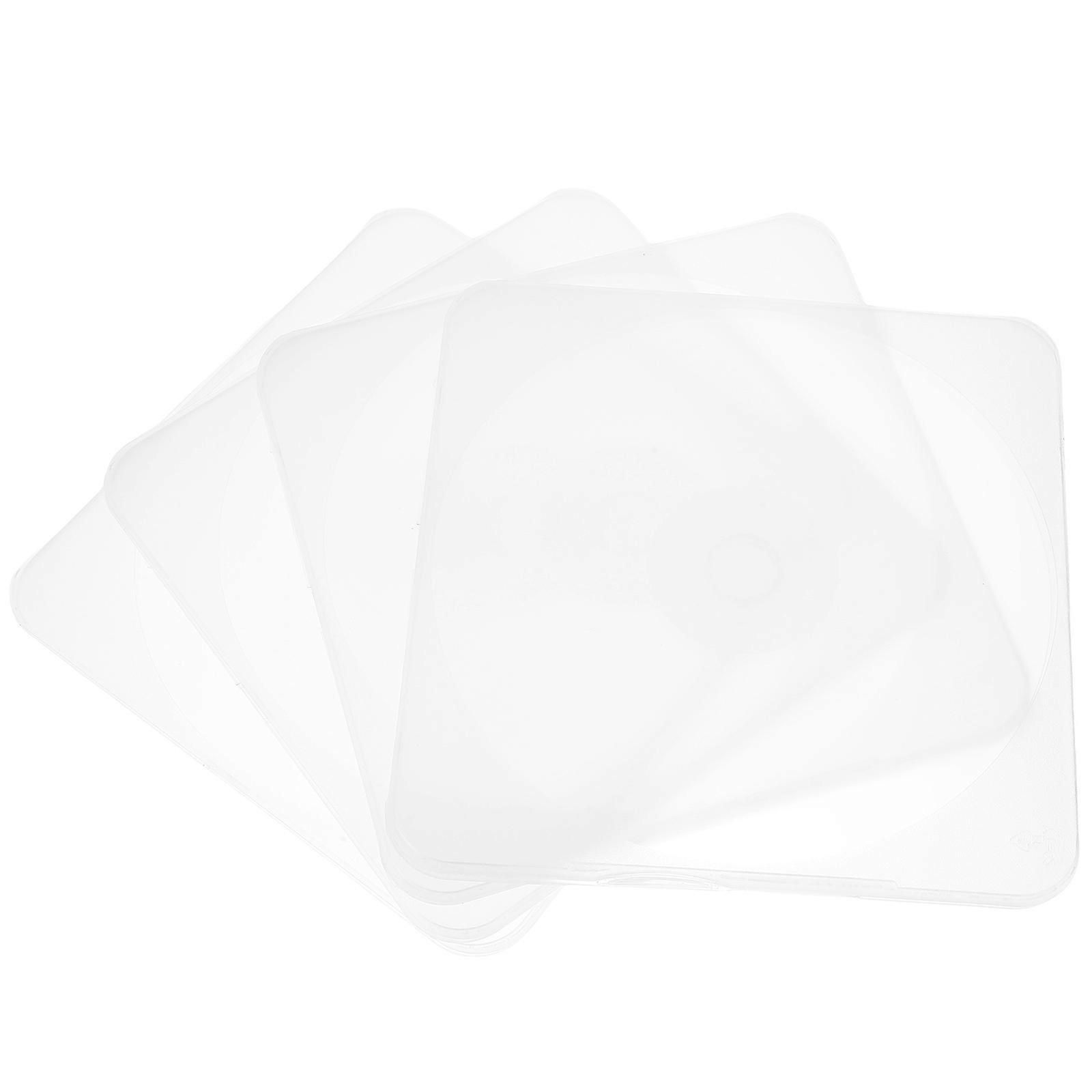 4pcs CD Packing Cases Plastic CD Boxes DVD Carrying Cases DVD Storage Cases