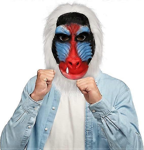 大人の動物のヒヒの頭のマスク、コスチュームパーティーのコスプレのためのハロウィーンのジャングルチンパンジーゴリラモンキーフルヘッドラテックスマスク小道具