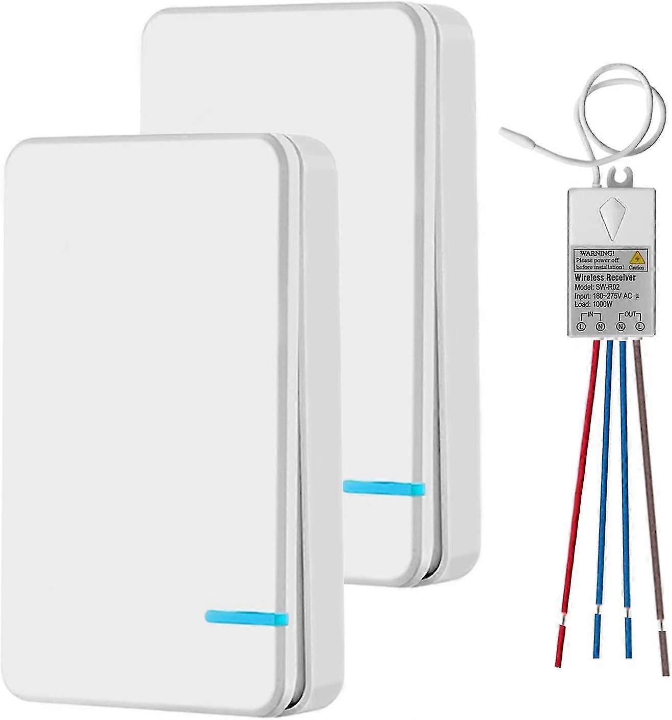 Mini Wireless Switch With Receiver And Led Display, Quick On/off No Cable Installation Required - Rf 433 Mhz
