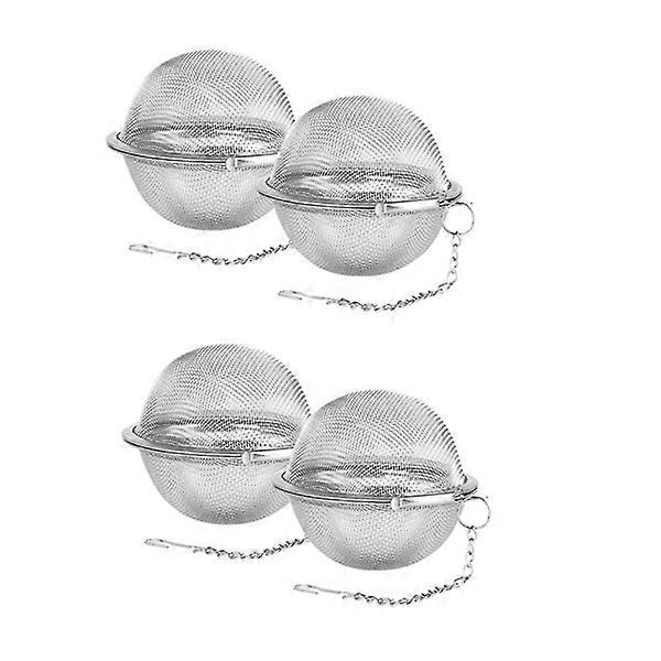 4pcs aço inoxidável malha tea ball 2.7 polegadas filtro de chá