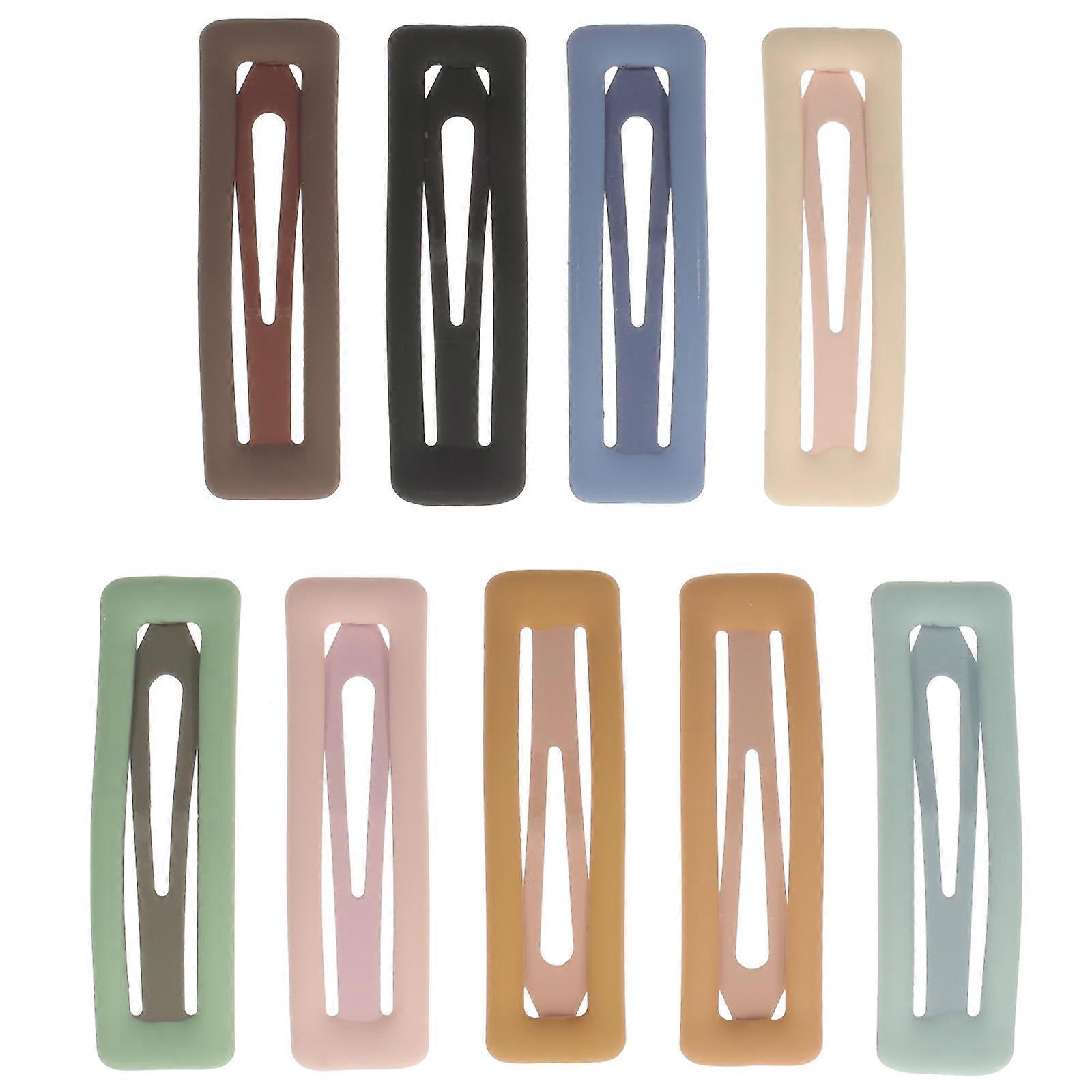 9pcs Snap Hair Clips Metal Hair Barrettes Simple Girls Hair Clips Hair Accessories for Women
