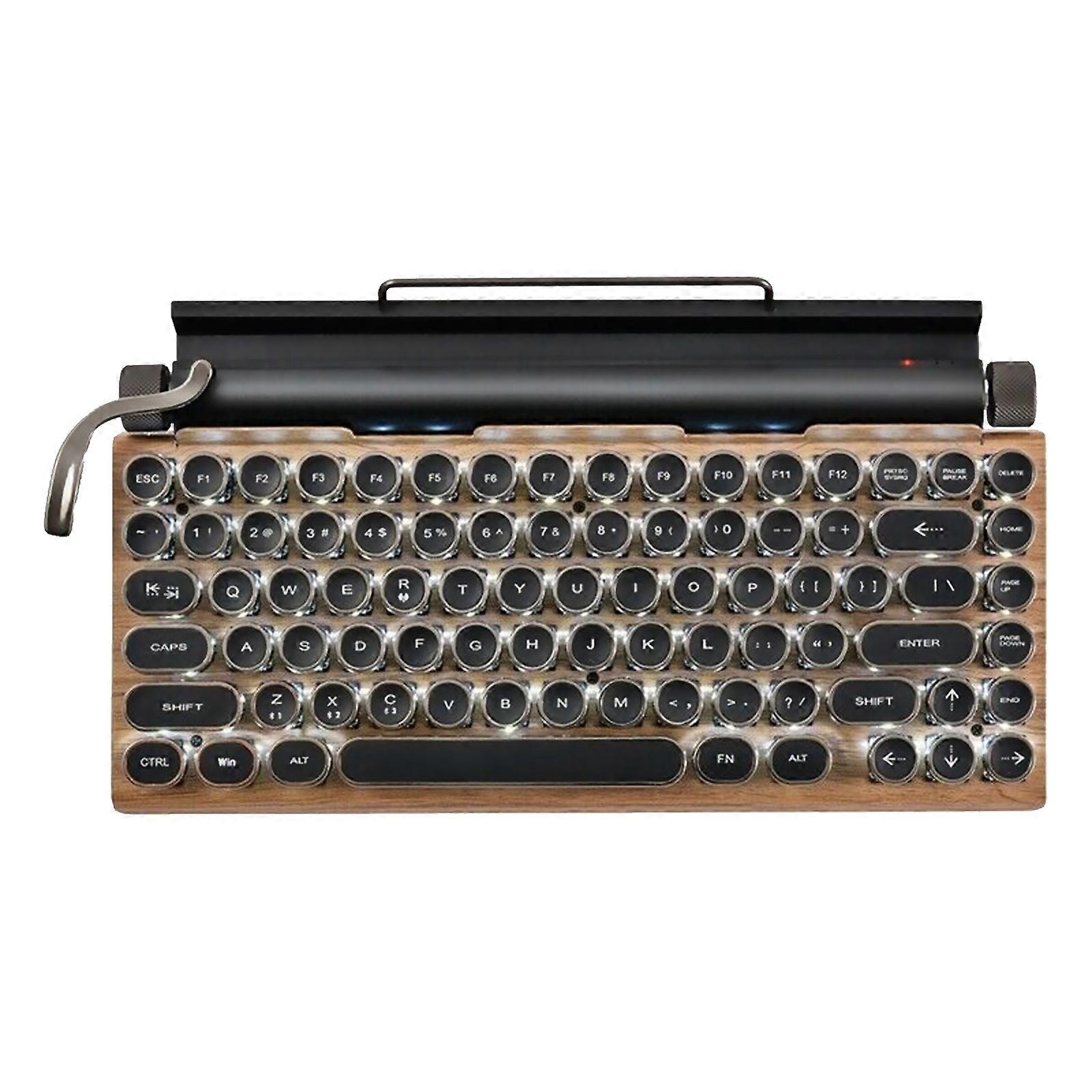 Retro Skrivmaskin Tangentbord Trådlös Bluetooth Mekaniska Tangentbord 83 tangenter CompWI NY
