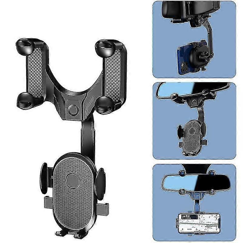 Supporto per telefono specchietto retrovisore per auto, supporto per telefono sospeso regolabile universale 360
