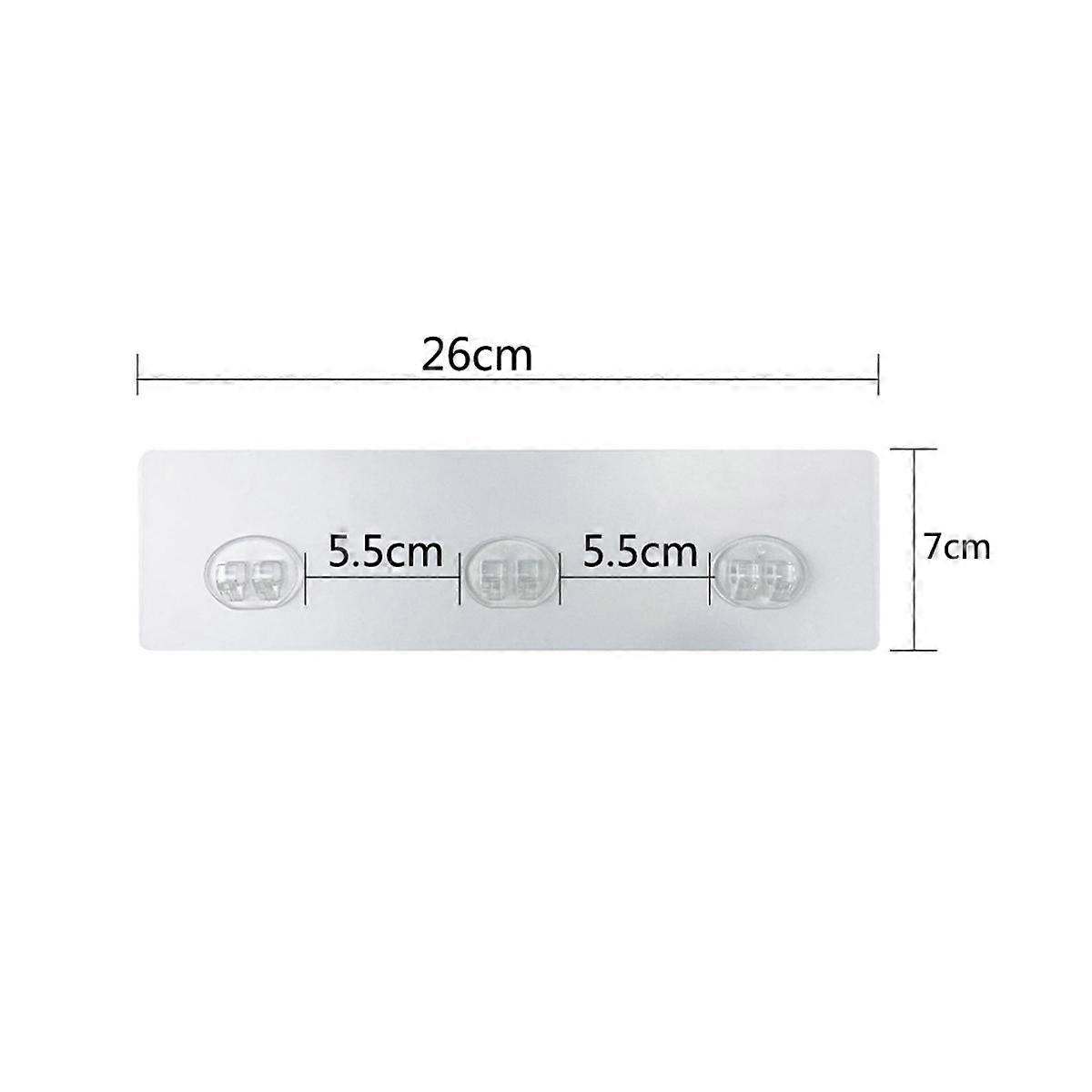 20PCS Shower Adhesive Replacement, No Drilling Strong Stick Transparent Rectangle Shower Shelf Adhe