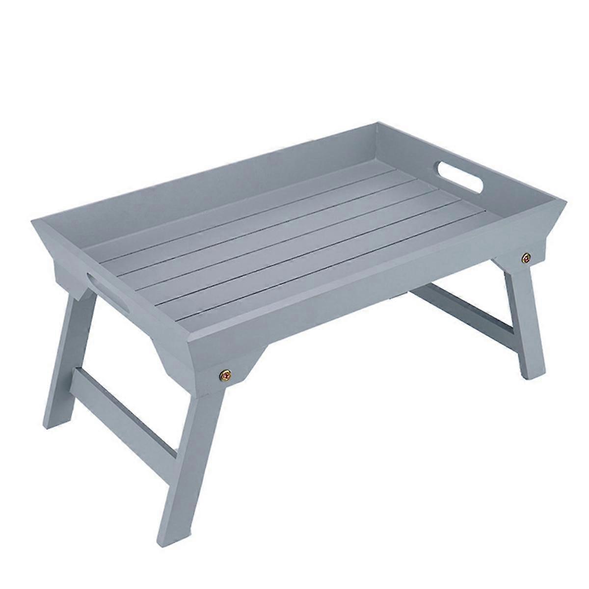 Outdoor ,Wooden Lazy Dormitory Bed Laptop Small Table,Tray Camping Picnic Portable Thickened Desk G