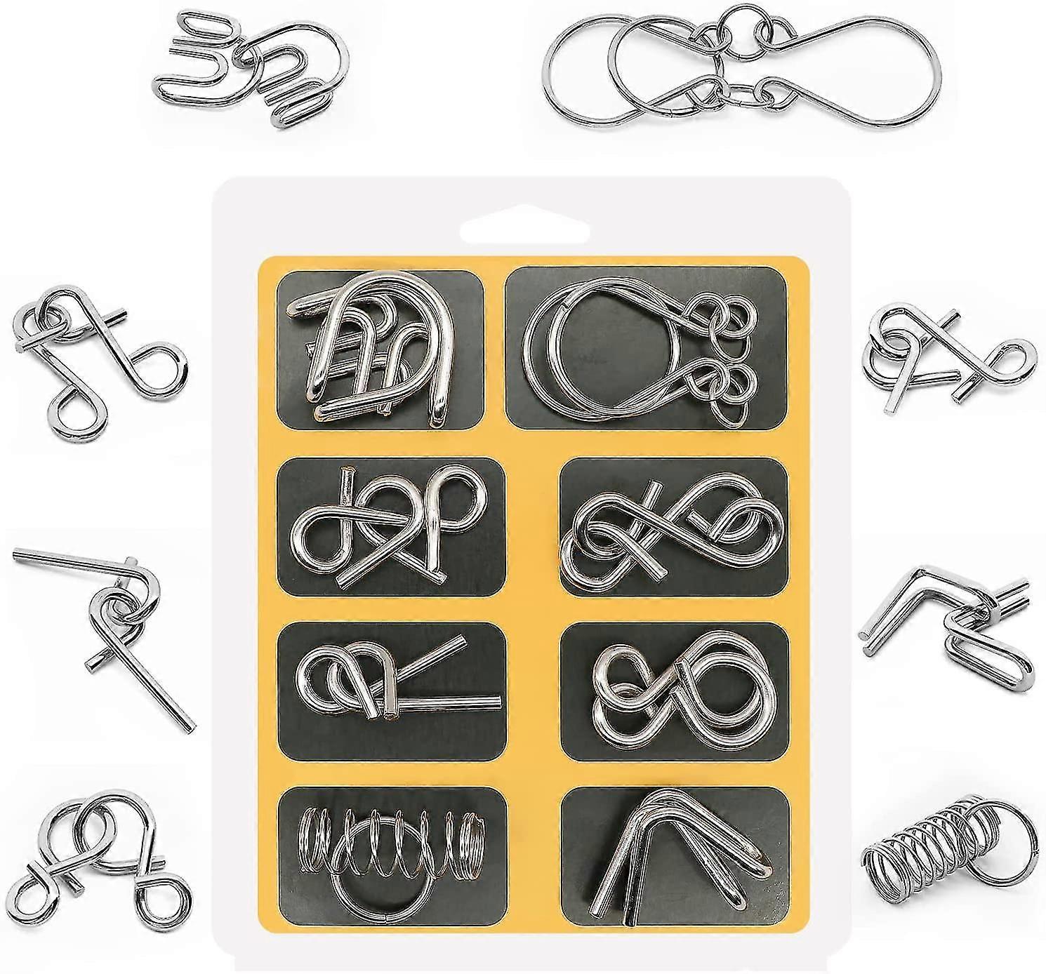 Metal Wire Puzzles Toy Brain Teaser Puzzles Mind Games Iq Test Toy Cracker