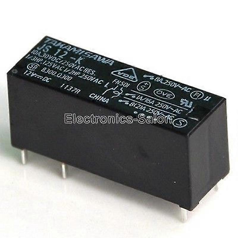 2x Takamisawa Js12-k 12vdc Spdt 8 Amp Power Relays  Js 12-k