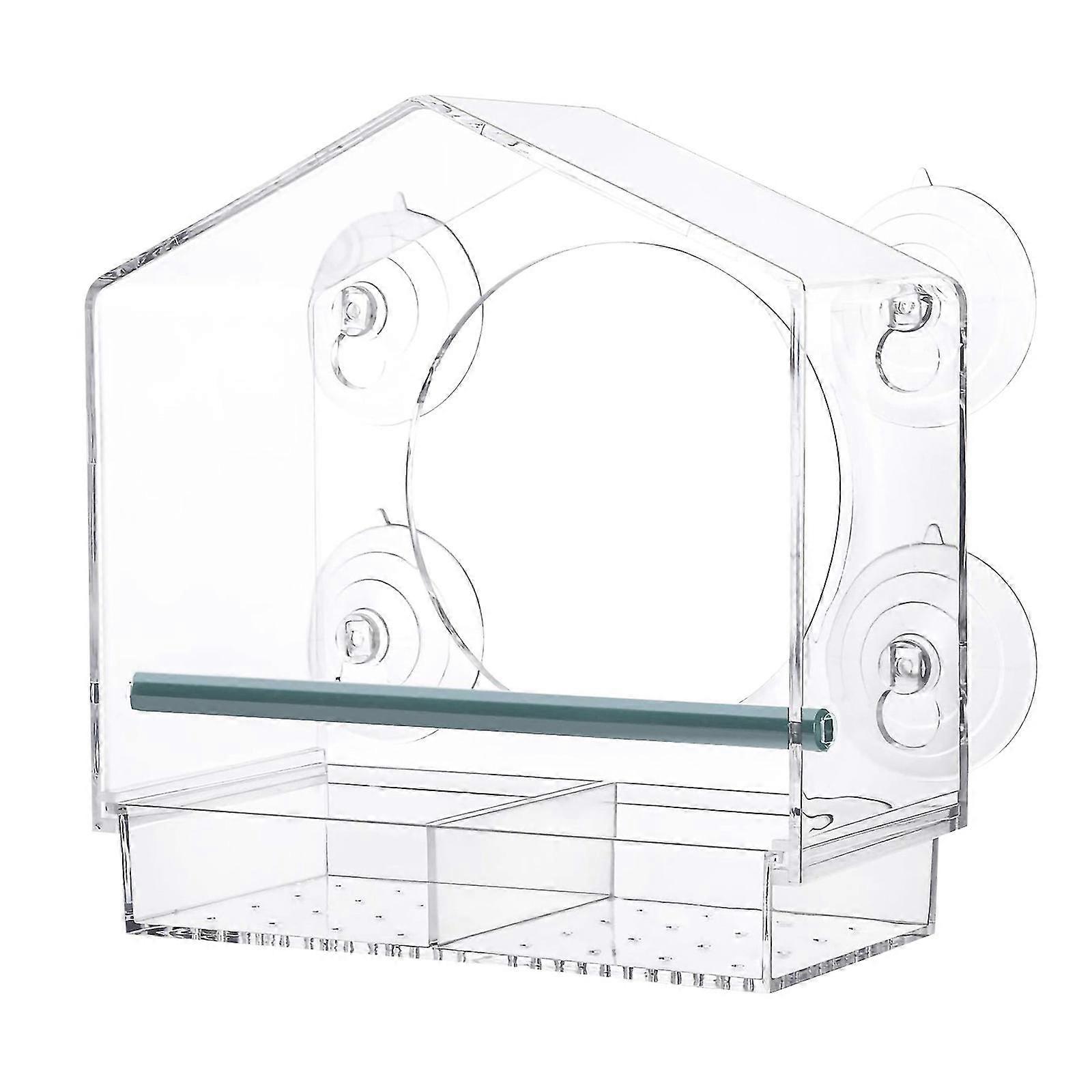 Bird Feeder Refillable Sliding Tray-weatherproof-snow And Squirrelproof-drain Rainwater-watch Songbirds From Home