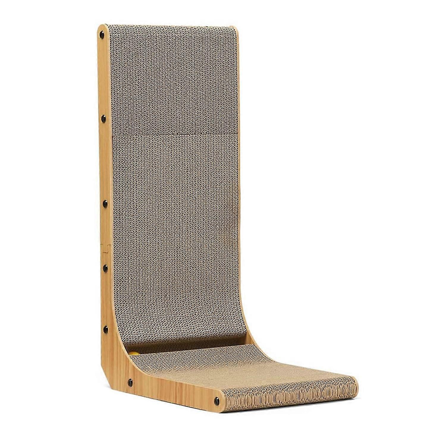Scratcher, L Shape Scratch Pad , Scratching Cardboard With Ball Toy For Indoor