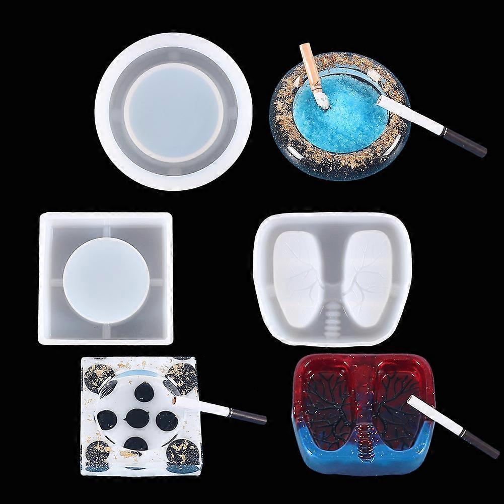 3pcs Diy Crystal Glue Dropping Silicone Ashtr