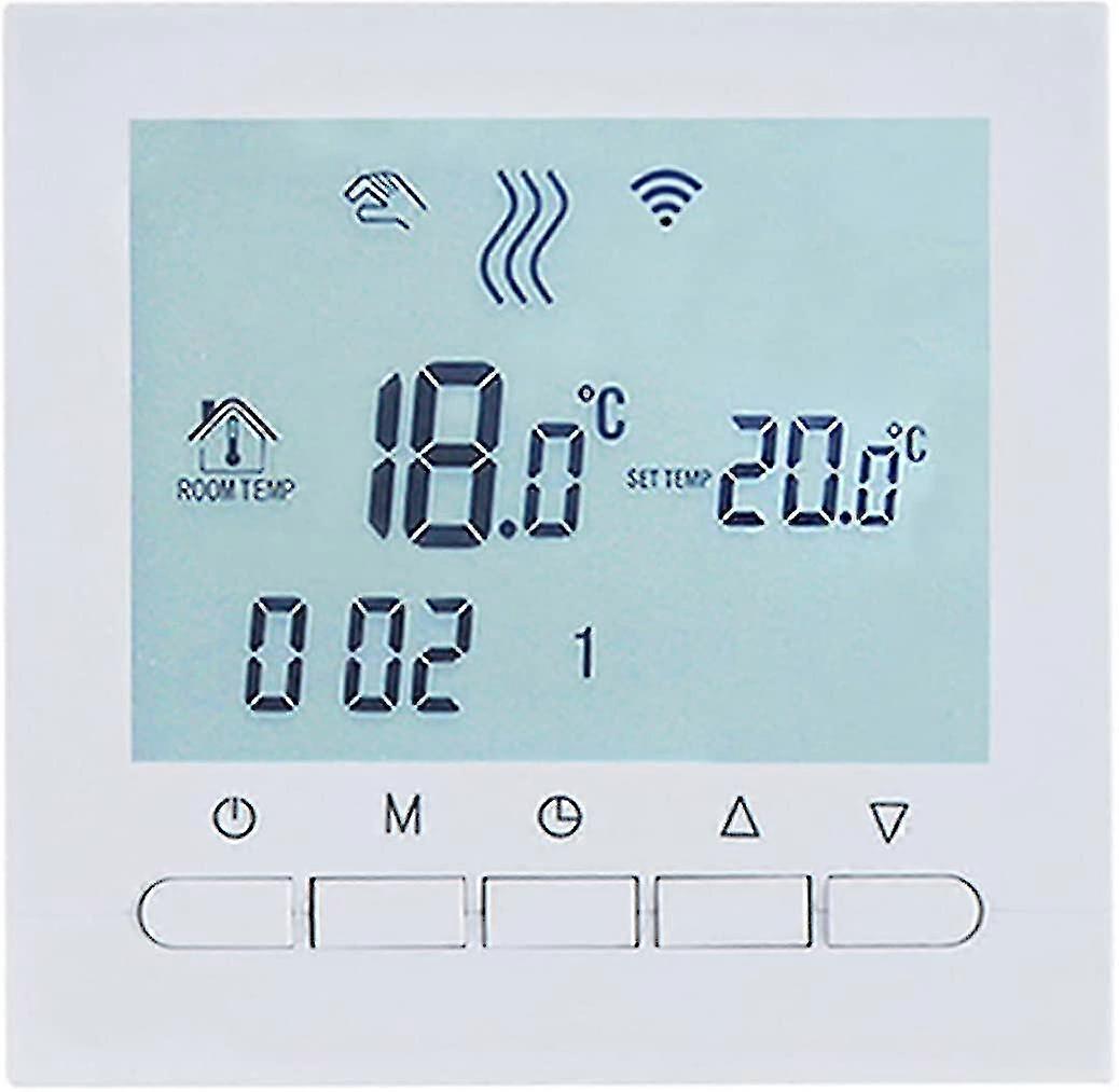 Bot-313 Wifi Digital Thermostat für Gaskessel, Einstellbarer drahtloser programmierbarer Raumthermostat im Innenbereich, mit LCD-Display und Online-Steuerung über Smar