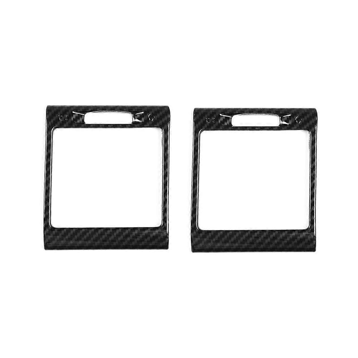 2Pcs Carbon Fiber Console Side Air Conditioning Outlet Frame Cover Trim for G-Class W463 G500 2004-
