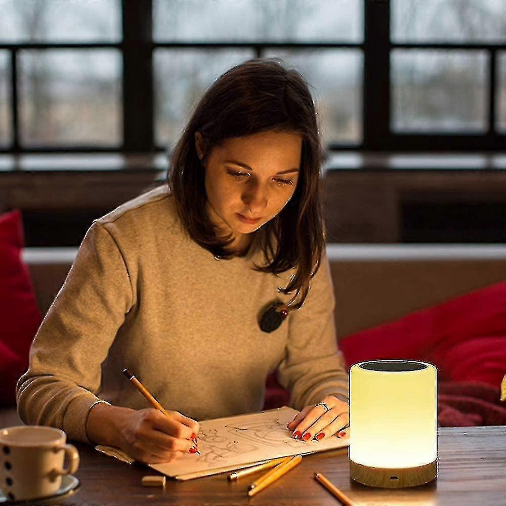 Night Light,led Touch Control Chargeable Smart Bedside Table Lamp