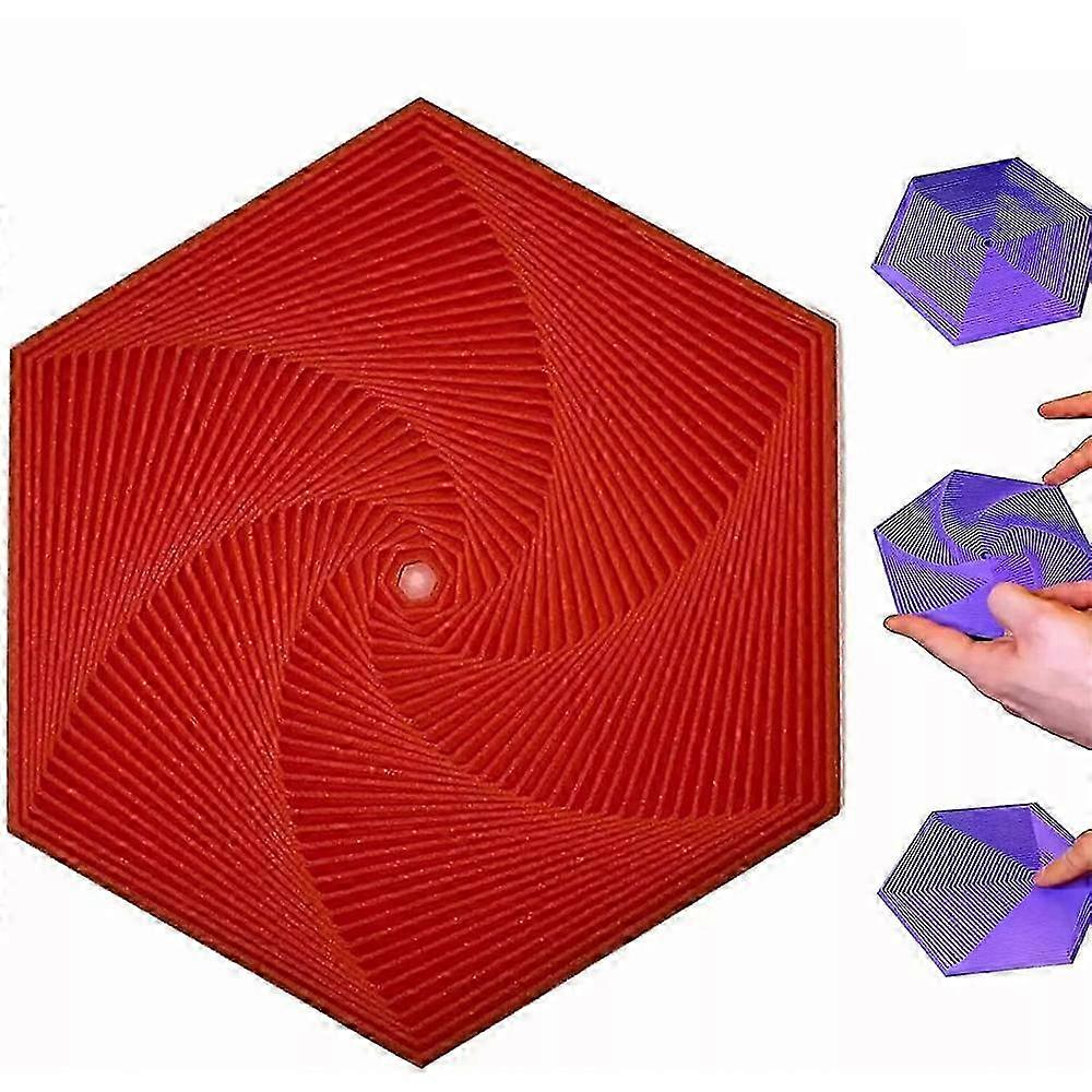 Anti-stress Fraktal Fidget Hexagon Bärbar Spelar Sensorisk Leksak Hexagon Spiral Hexagon Mindful Meditation Verktyg