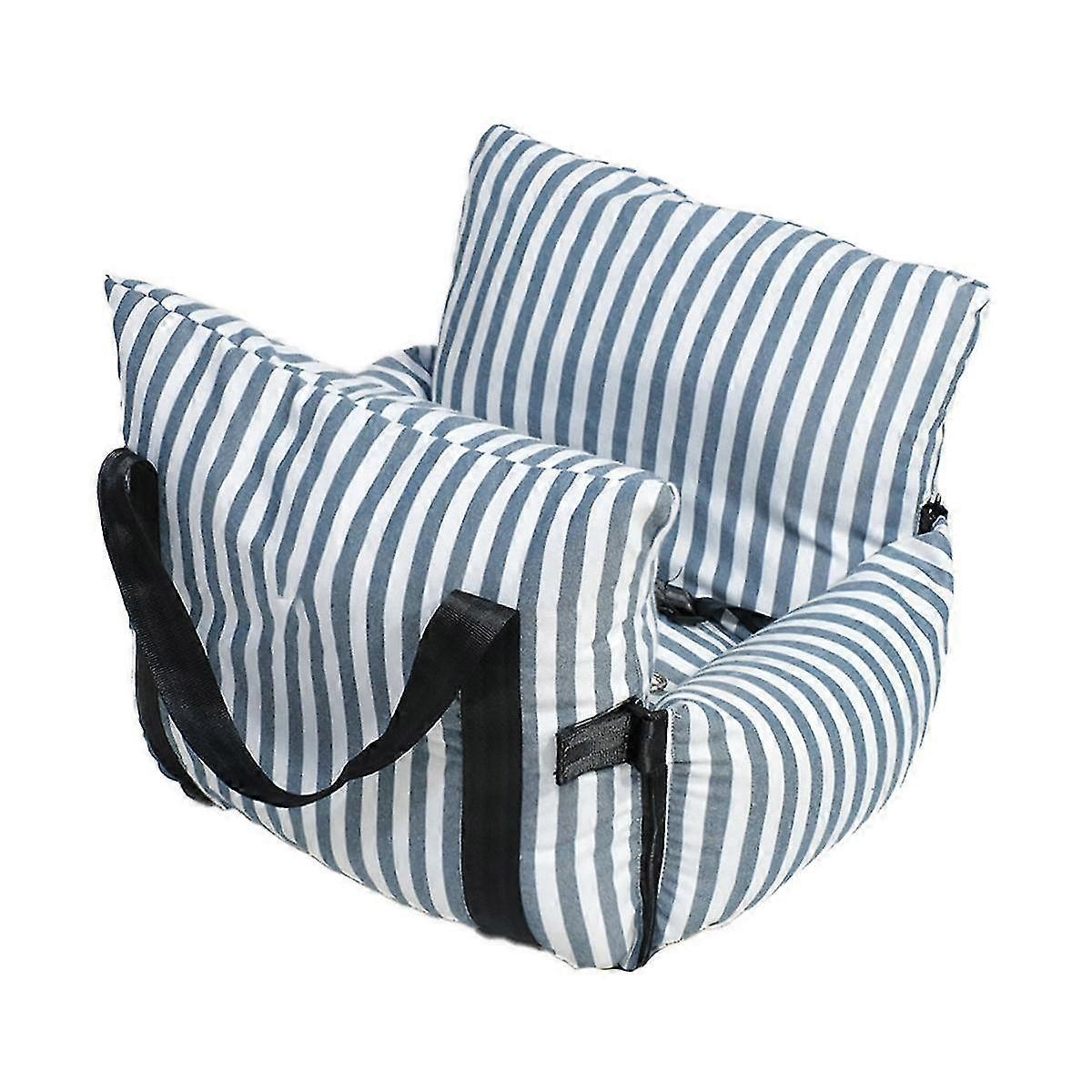 New Pet Car - Bag -car Back -protector Removable Handheld & Car Blue Bold Stripe